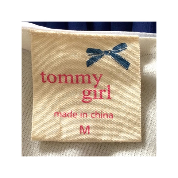 Tommy Girl Wide Striped Chiffon Pleated Dress - Picture 12 of 13